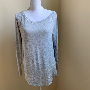 Athleta light blue/grey knit pullover shirt
